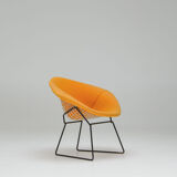 Diamond Chair – Yellow Upholstery - Harry Bertoia