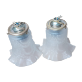 Pair of walking glass lamps