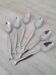 Service of 6 large metal spoons "fish tail"