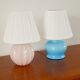 Table lamp in opaline, sky blue, Art Deco, 1930.