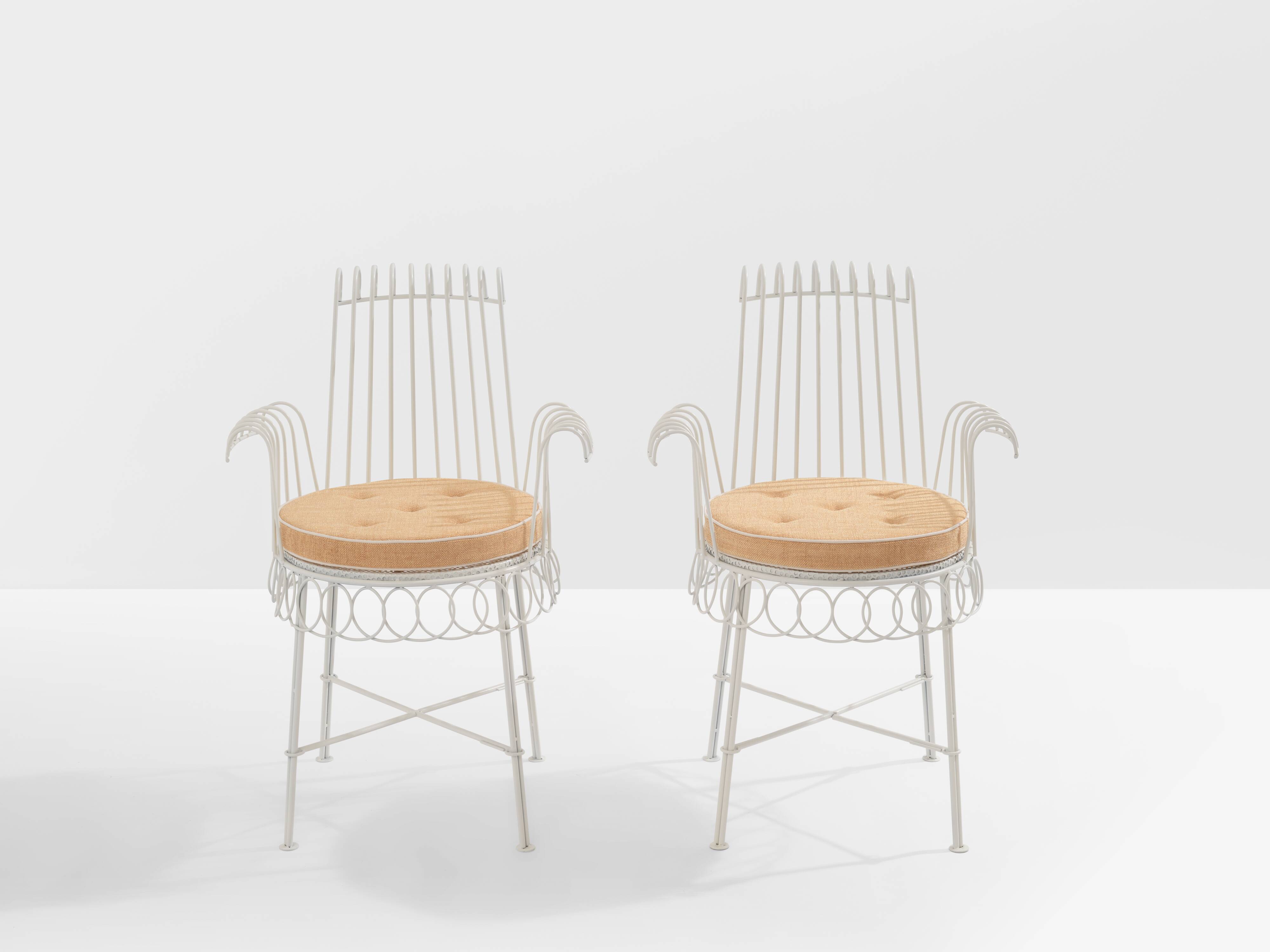 Mathieu Matégot paire de chaises Cap d’Ail 1950s