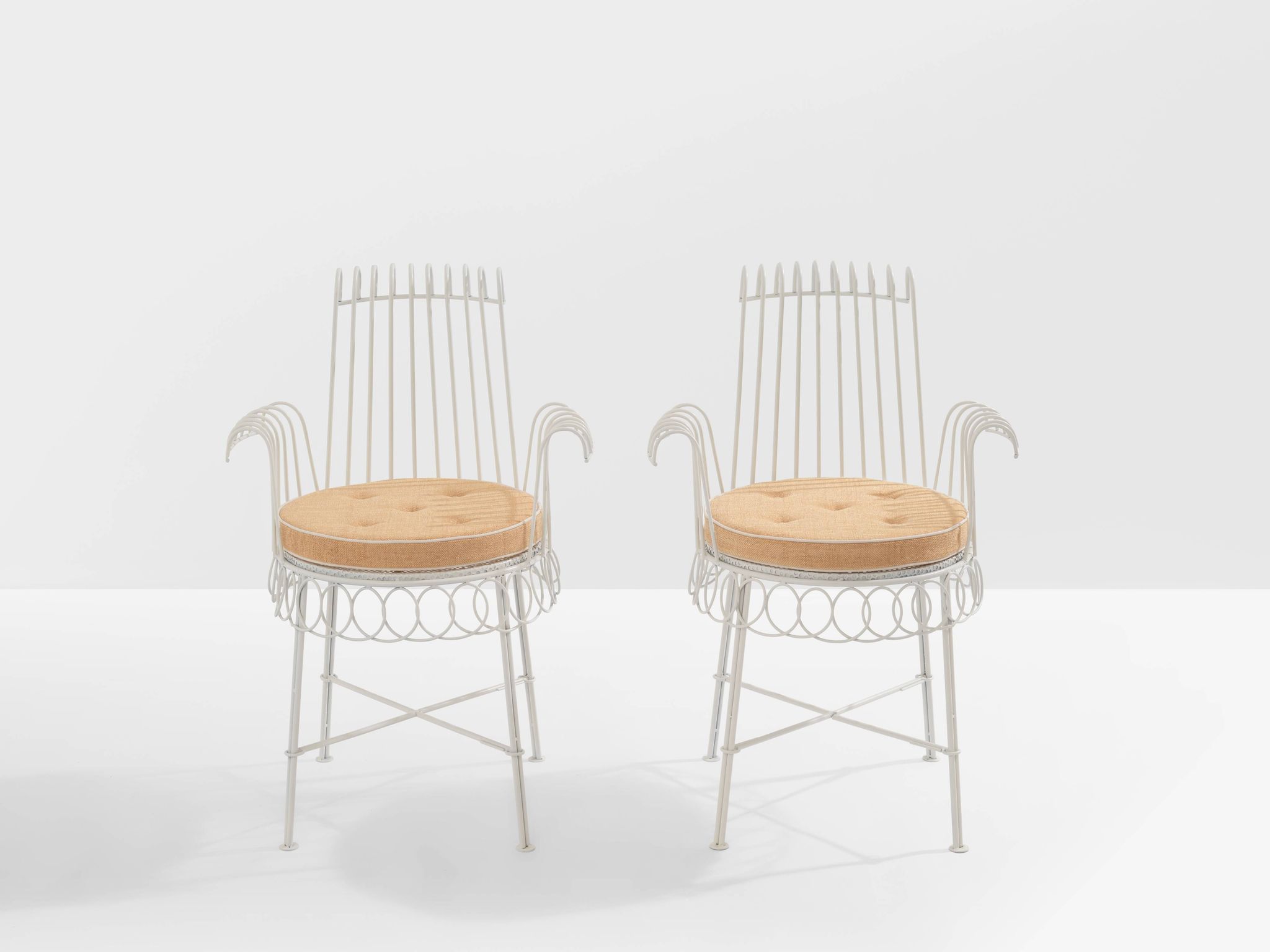 Mathieu Matégot pair of Cap d'Ail chairs 1950s