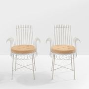 Mathieu Matégot pair of Cap d'Ail chairs 1950s