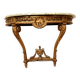 Louis XVI style console in gilded wood 20th century Veined green marble top
