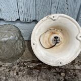 Art Deco ceiling light with a porcelain base.