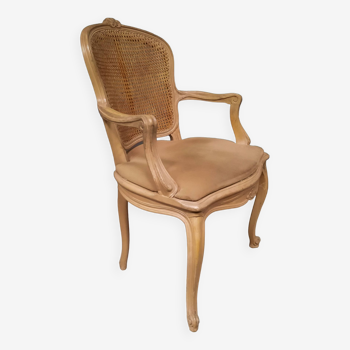 Louis XVI style caned armchair