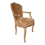 Louis XVI style caned armchair