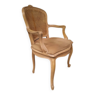 Louis XVI style caned armchair