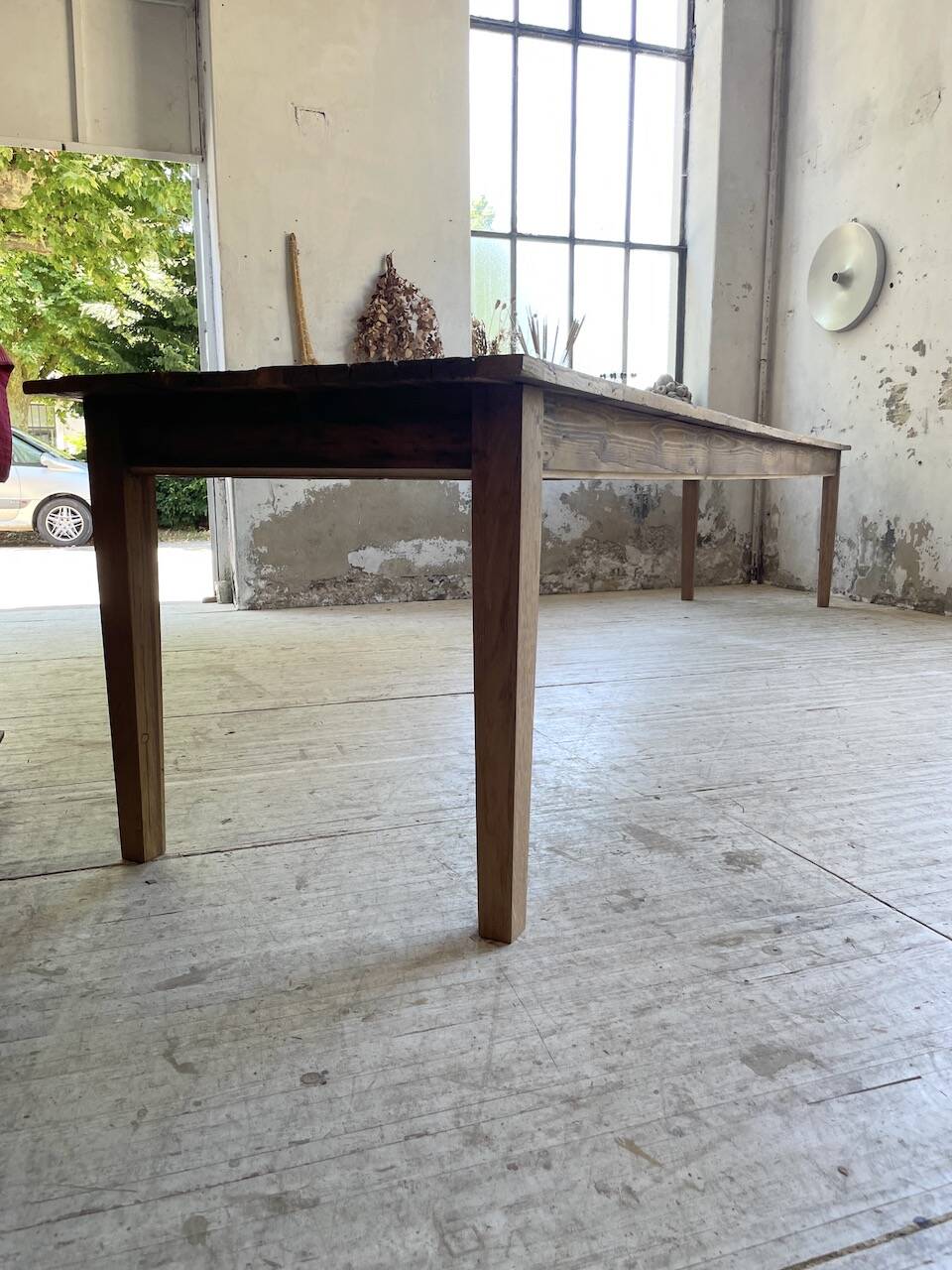 4m XXL pine and oak farmhouse table