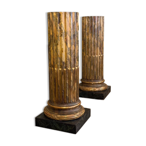 Paire de colonnes en - louis