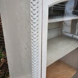 Old grey patinated showcase