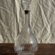 Vintage round-shaped glass carafe with cork stopper H27