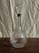 Vintage round-shaped glass carafe with cork stopper H27