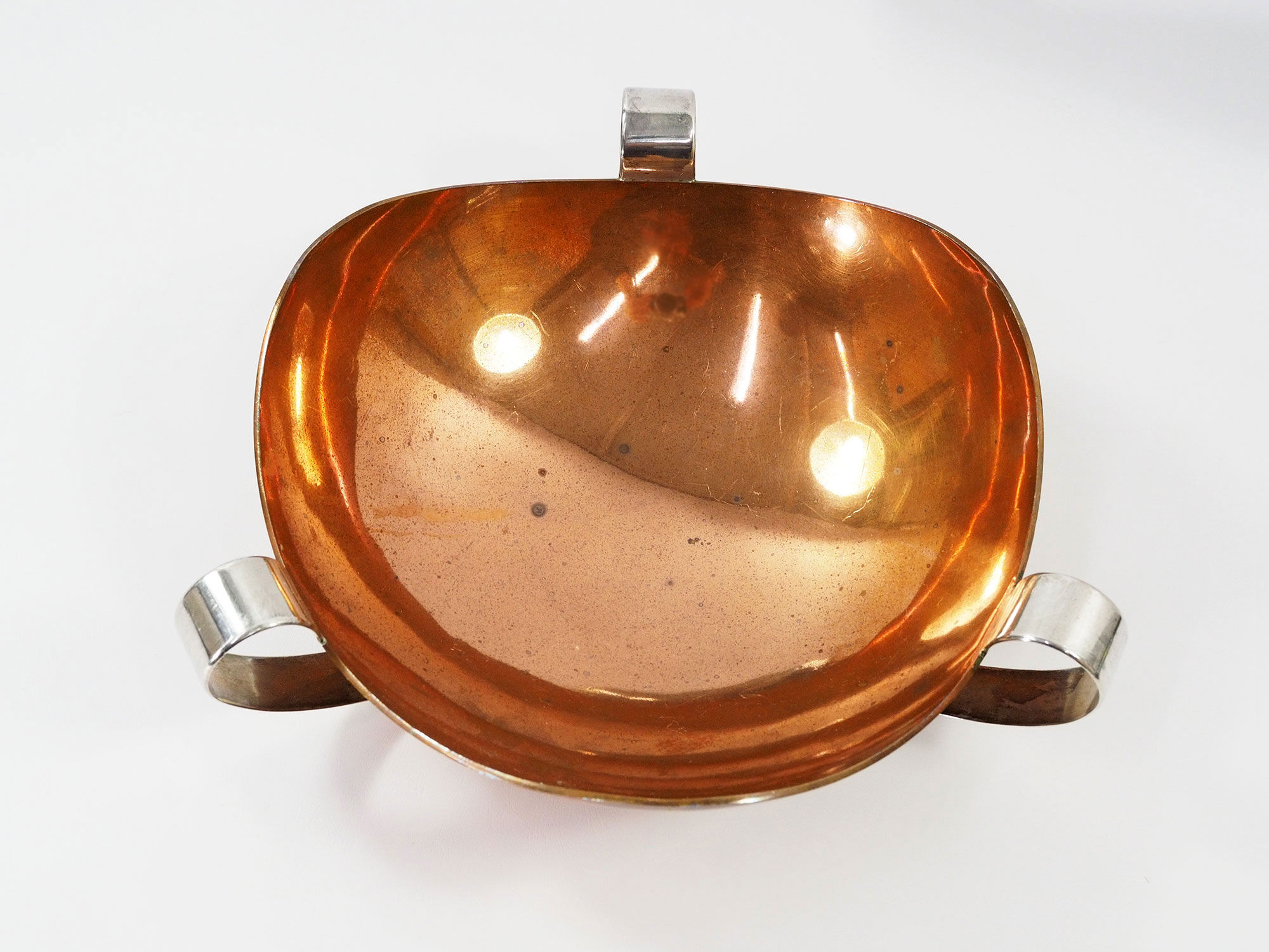 Mid-Century Copper & Silver Decorative Centerpiece