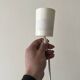 Italian suspension lamp, cocoon ball in resin, 1970s design.
