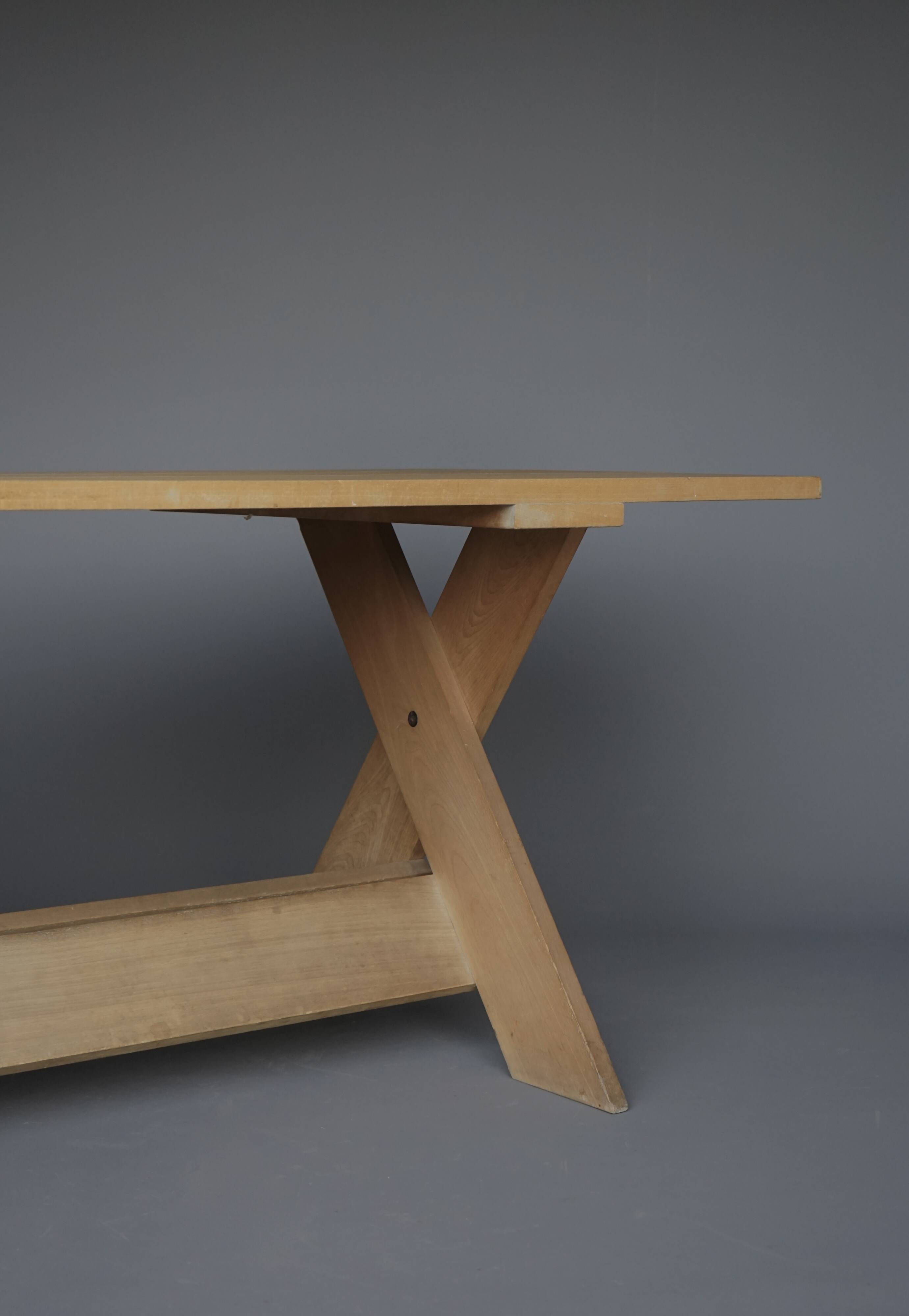 Rare 'Crate' dining table by Gerrit Rietveld for Cassina, 1980s