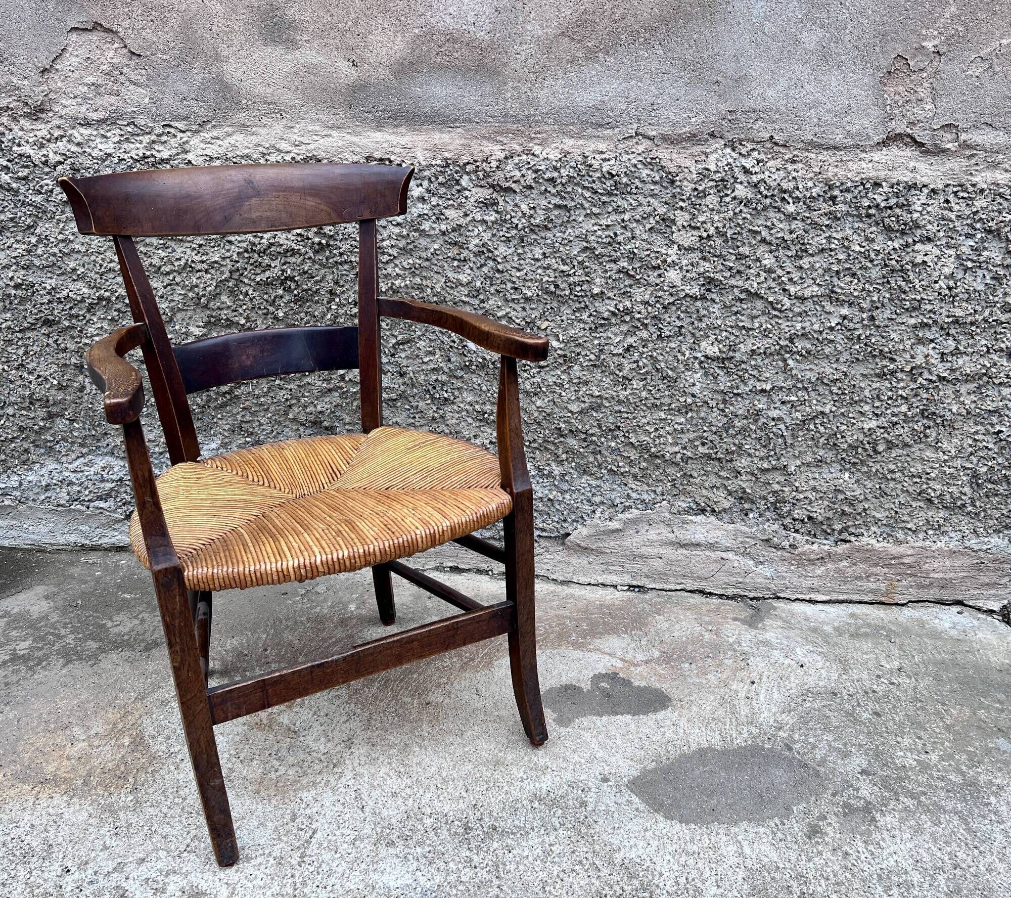 Rustic mulched armchair in oak 1940