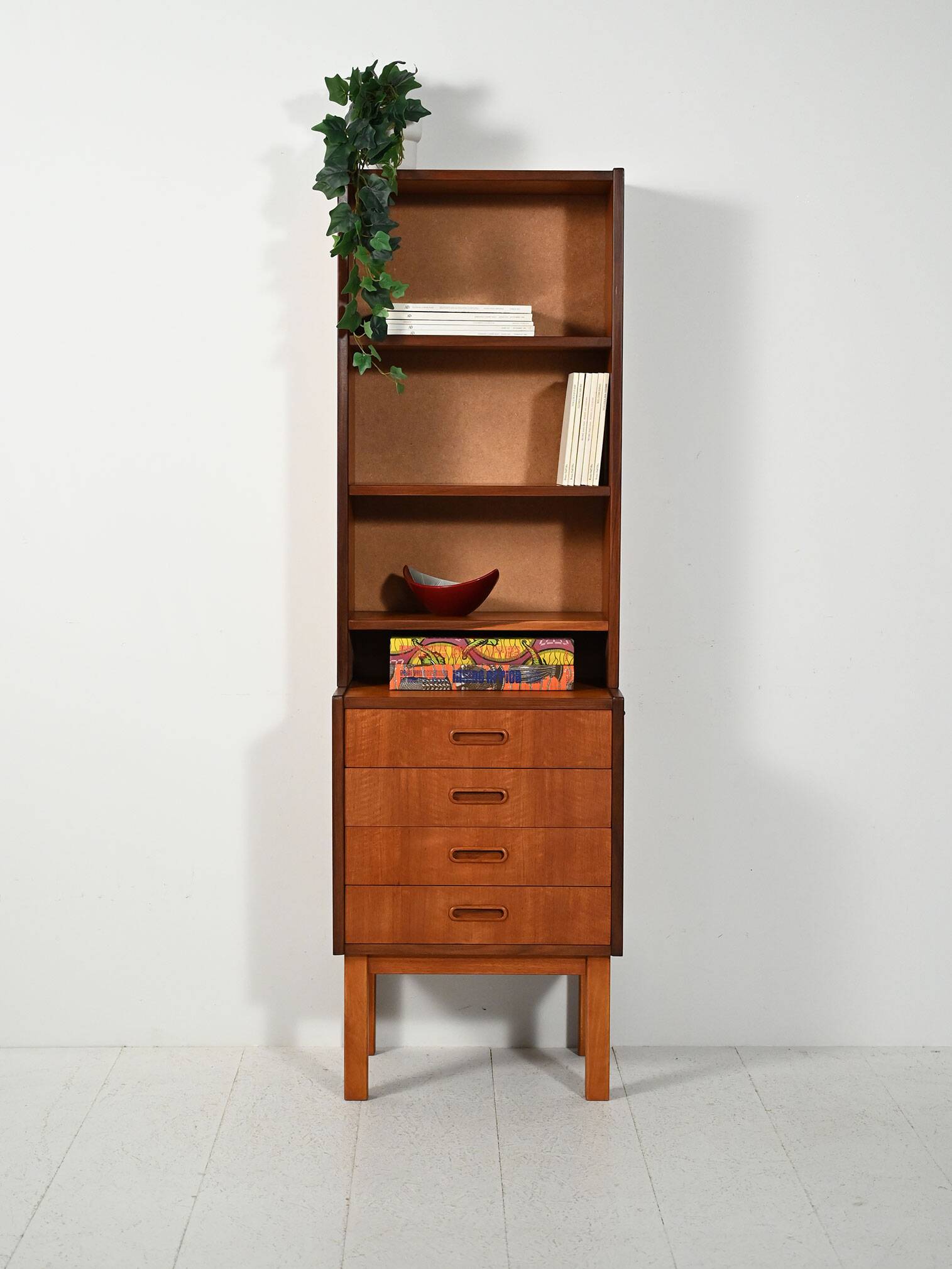 Small Scandinavian teak bookcase, 1960s