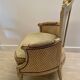 Elegant Louis XVI set – 4 cabriolet armchairs + 1 bergère
