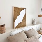 Camel brown and white relief painting