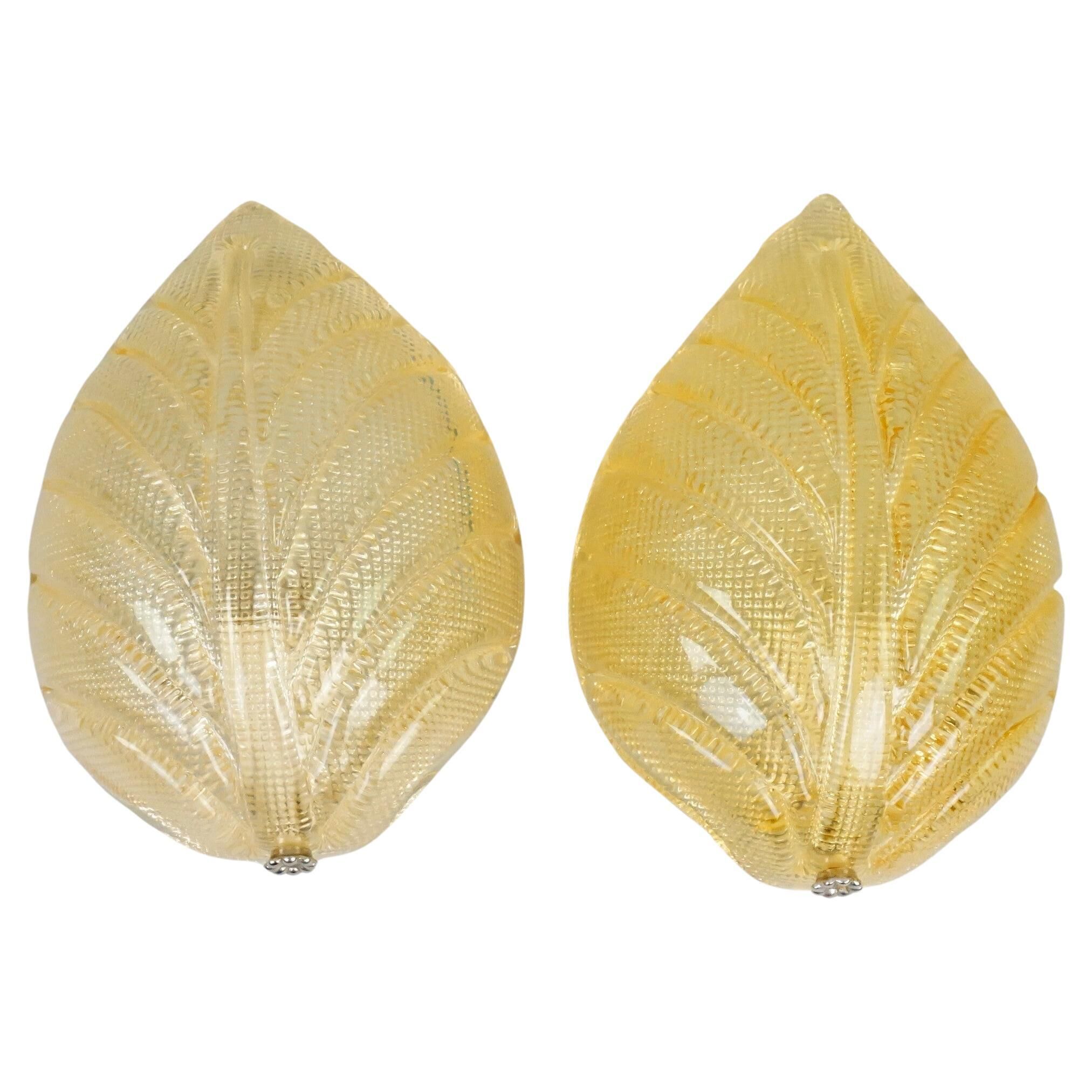 Fritz Kurz - Pair of wall lights for Orrefors, Sweden, 1960