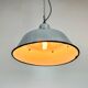 Industrial grey enamel factory lamp, 1960s