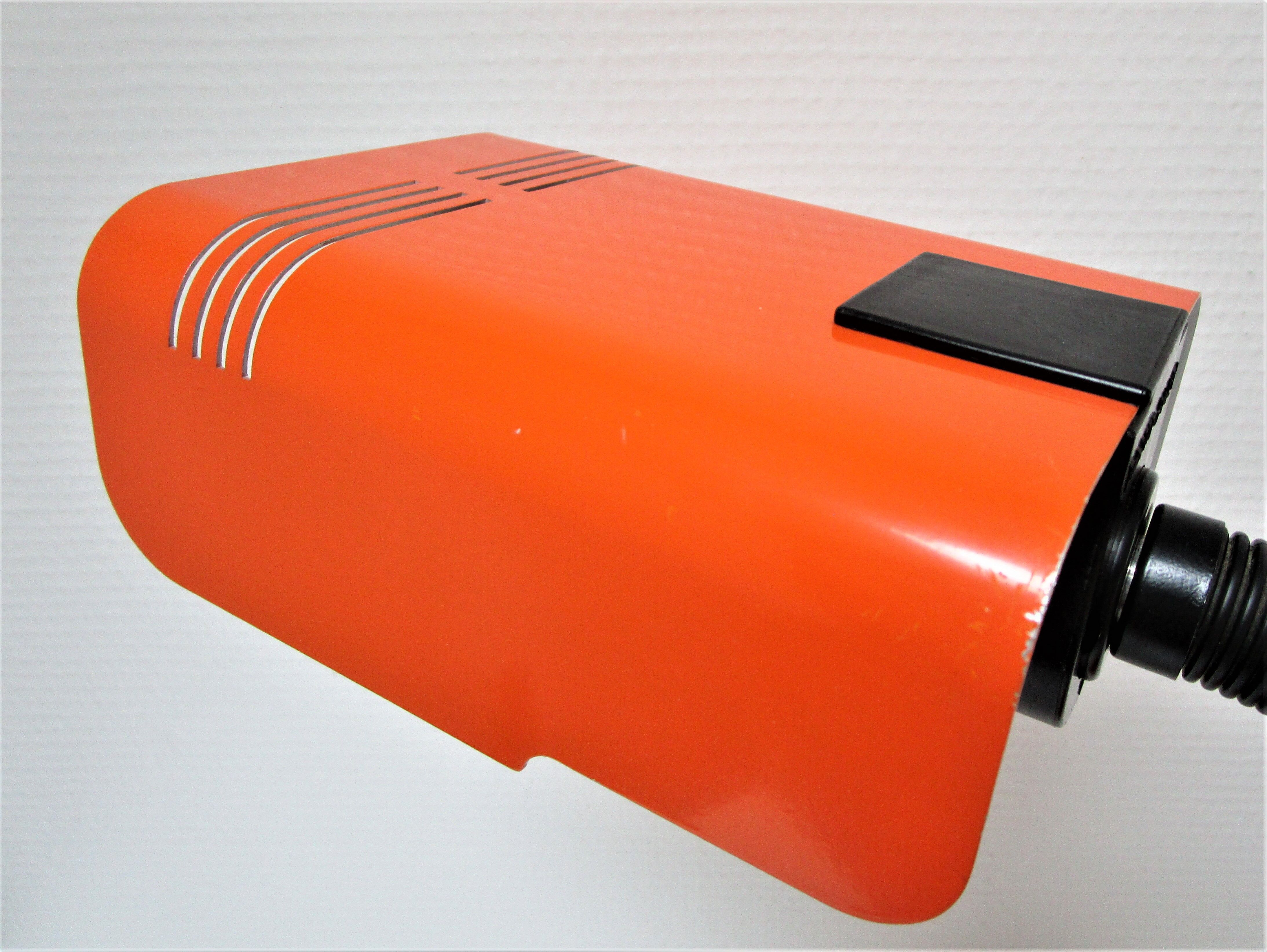 Office lamp targetti sankey metal orange vintage 70s