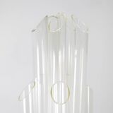 Lampe de pied ou lampadaire « Orgue » en verre opalescent. Circa 1970.
