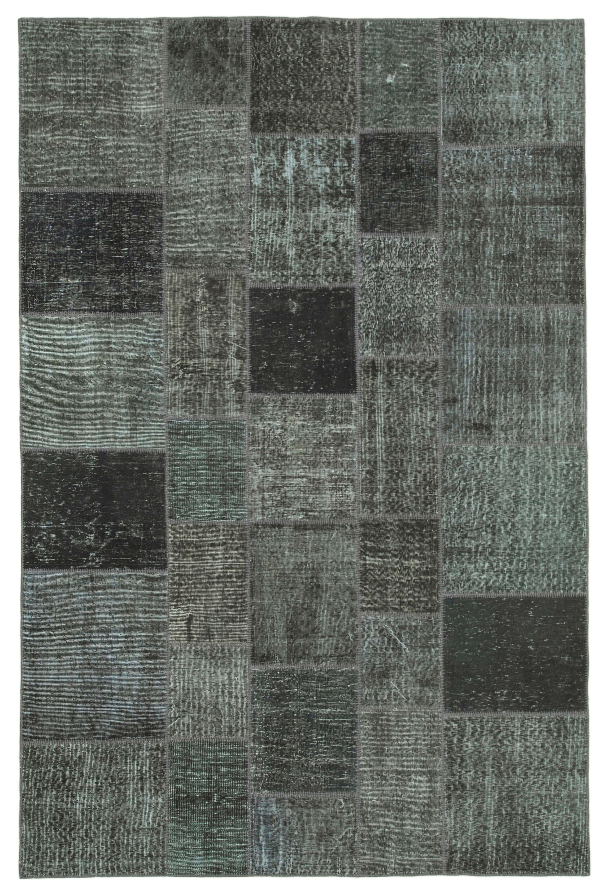 Tapis anatolien contemporain tissé à la main 200 cm x 300 cm tapis patchwork gris