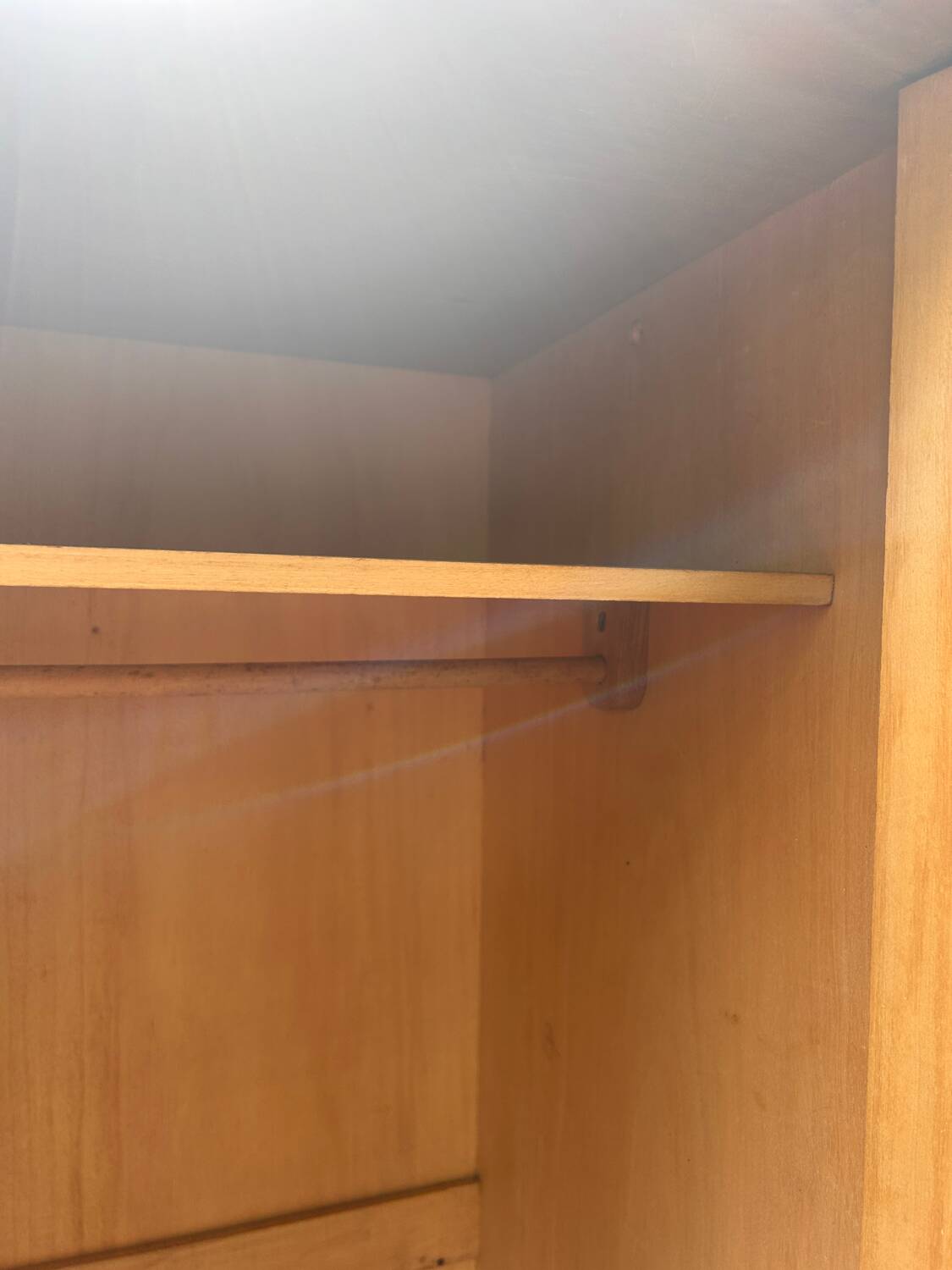 Oak wardrobe, boarding school style, 50s/60s