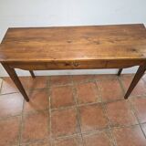 Ancienne table, console pieds fuseaux