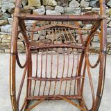 Vintage Rattan Rocking Chair