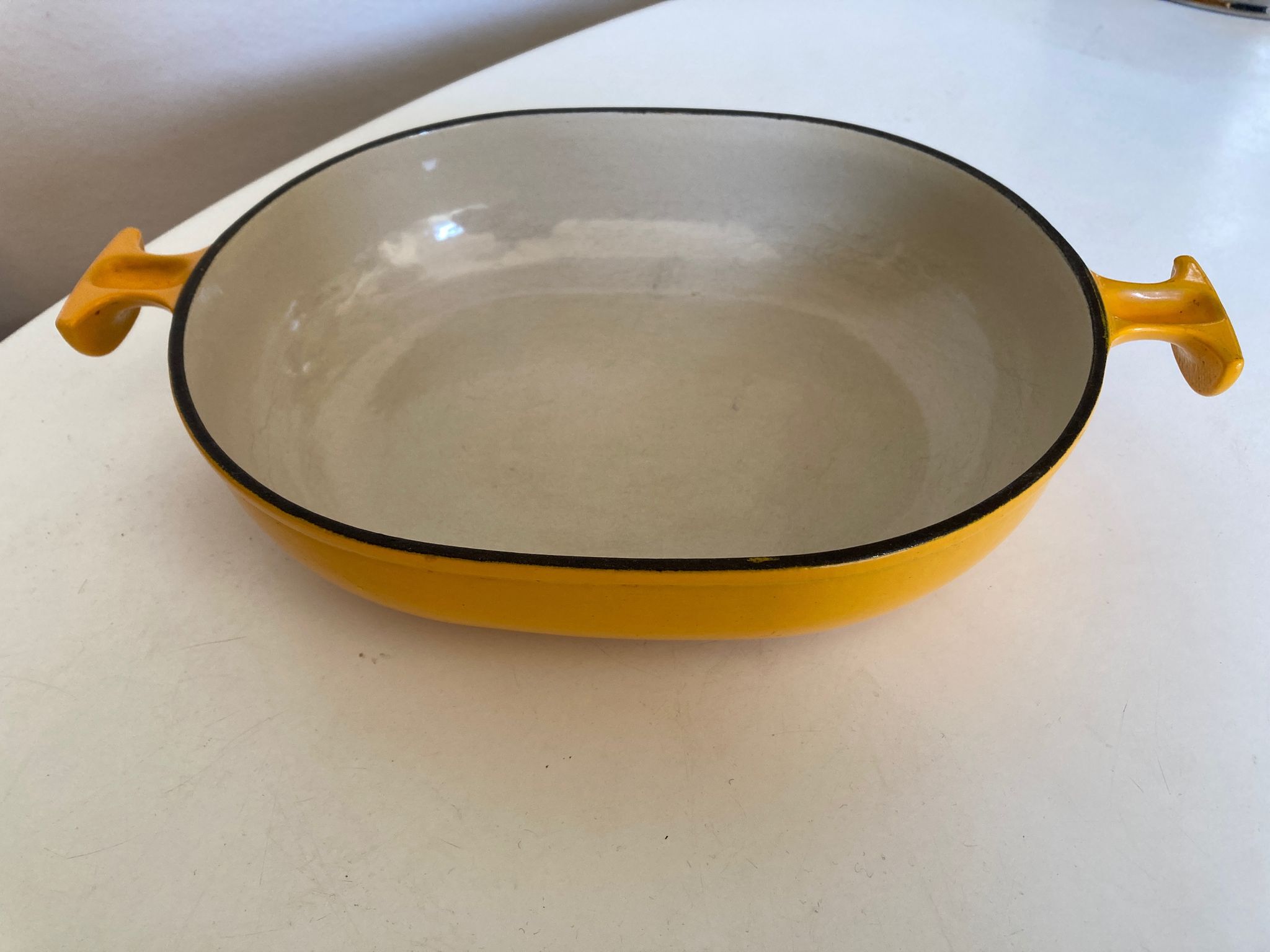 Oven dish Enzo Mari for Cocotte Le Creuset La Mama 1970 Italian design