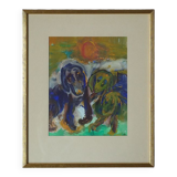 Frideborg Bryth, Gouache, 1961, Framed