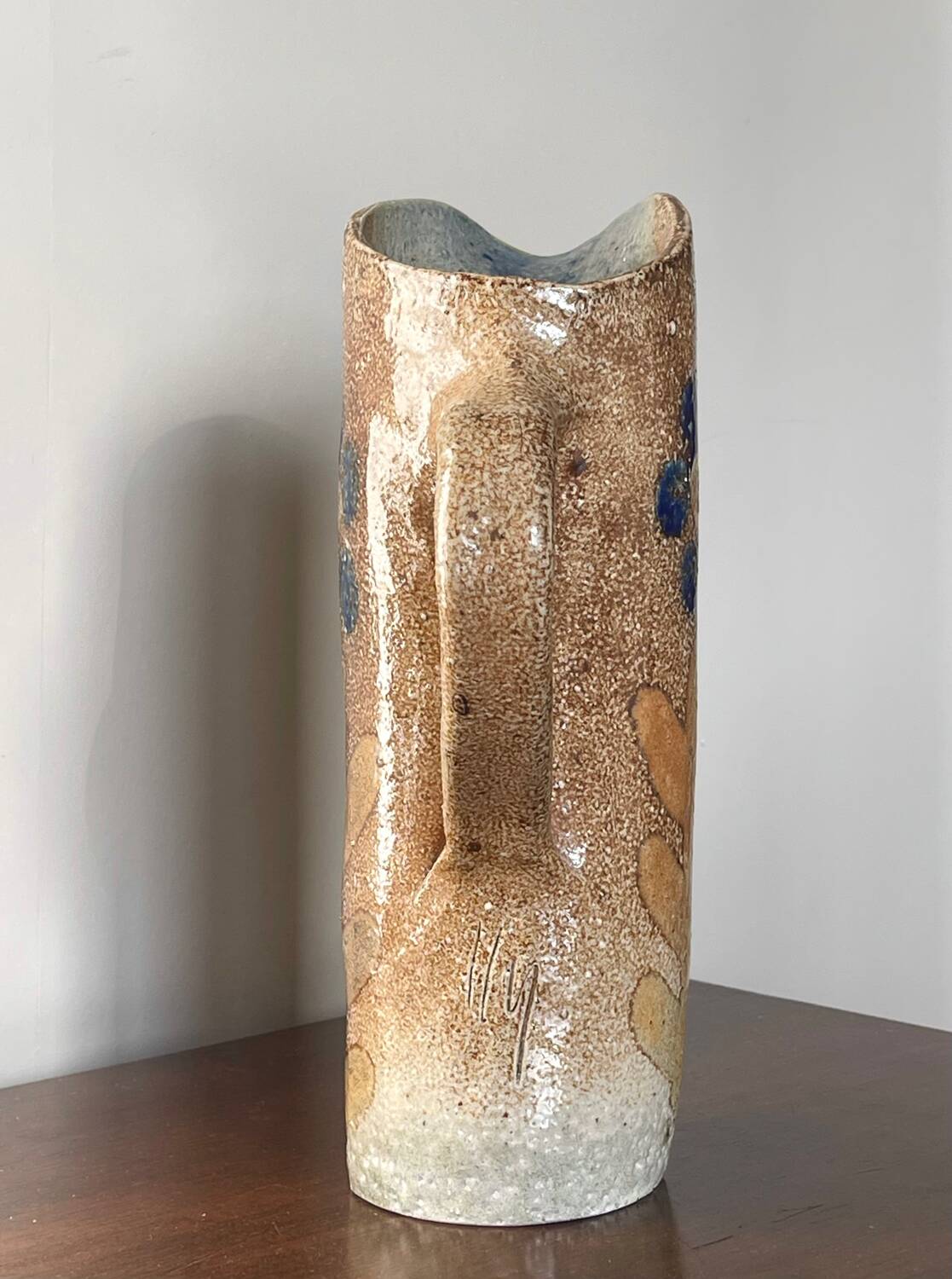 Stoneware jug by Jean Claude Monange.