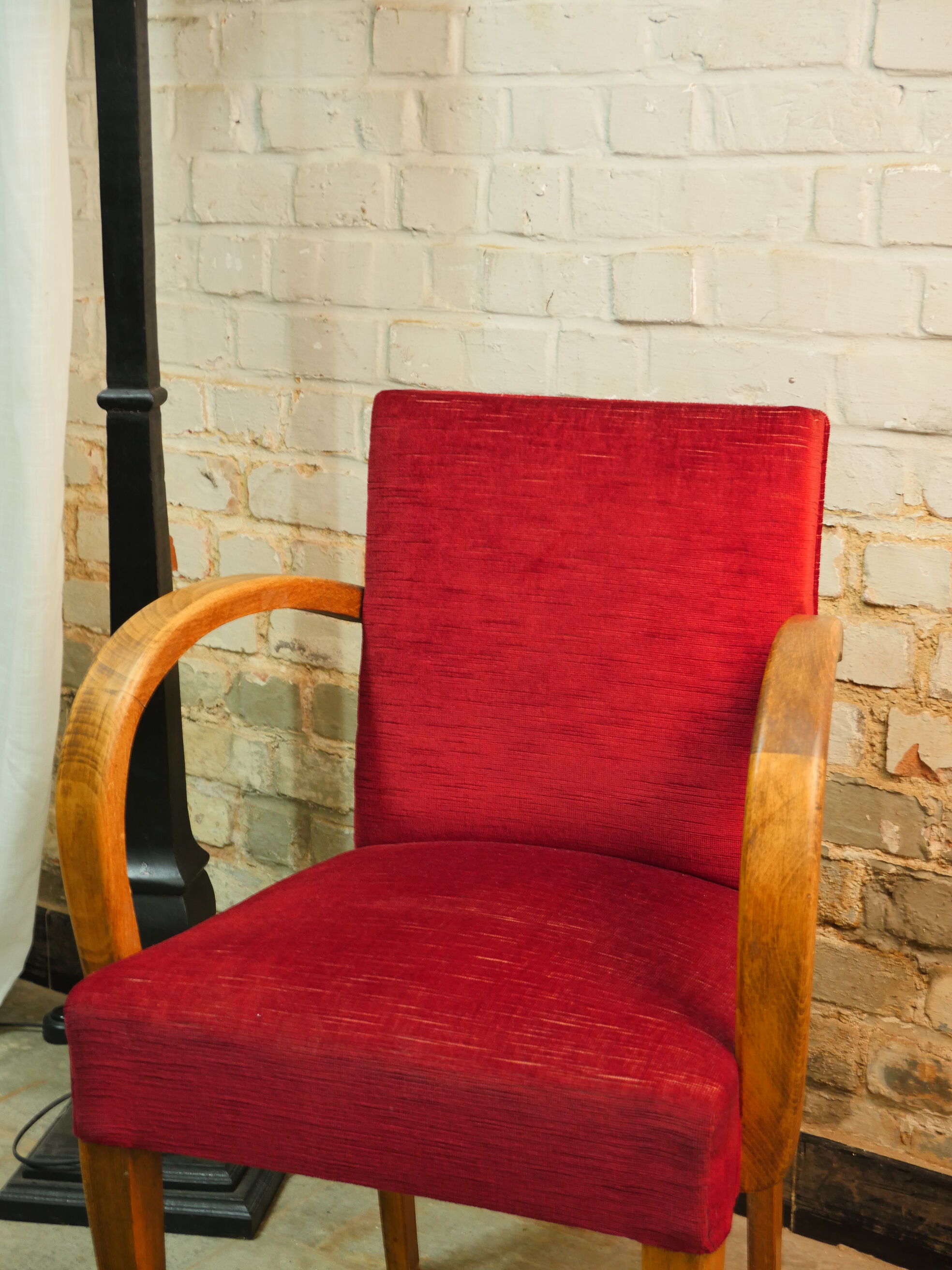 Fauteuil bridge en velours