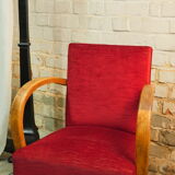 Velvet bridge armchair