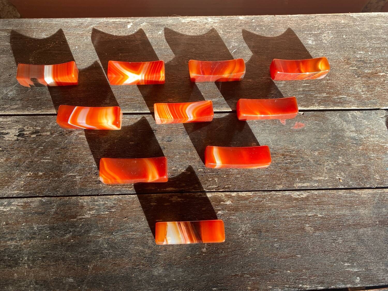 Set of 10 Vintage Agathe Table Knife Holders #D467