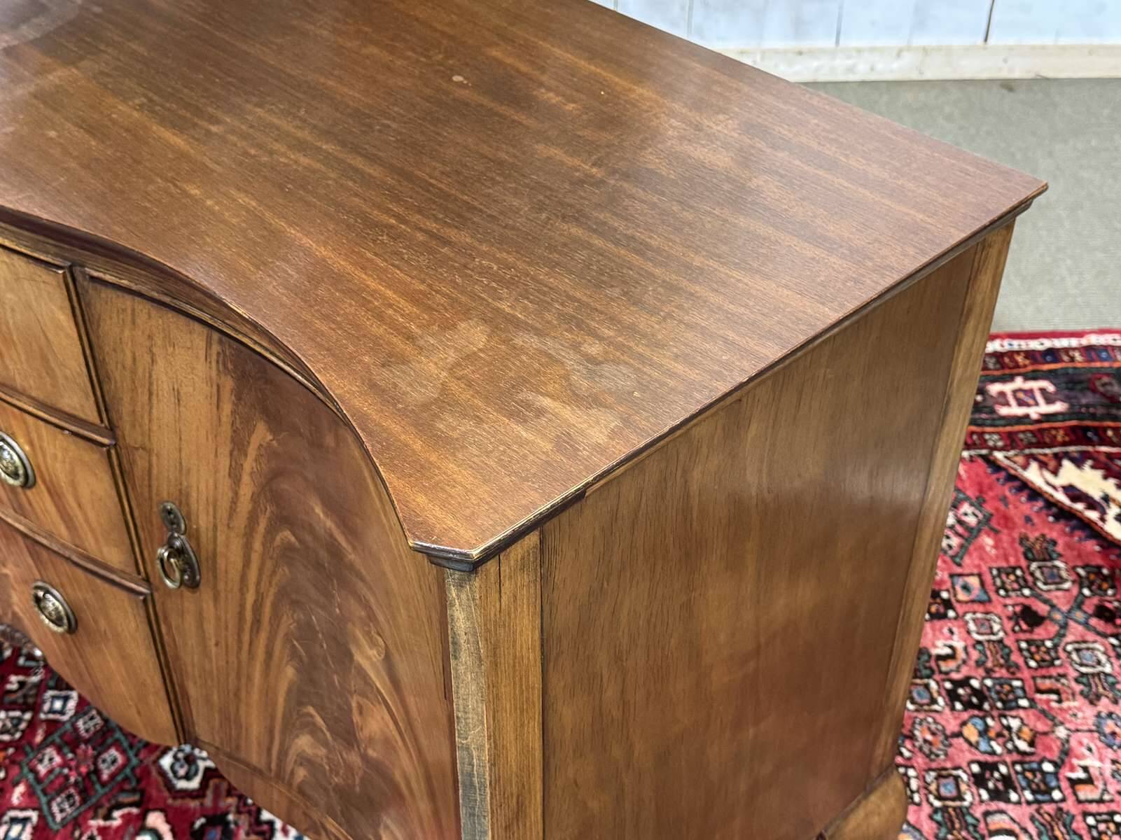 English Chippendale mahogany enfilade from the 1930s.