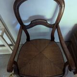 Louis Philippe straw armchair
