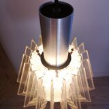Plexiglas and stainless steel hanging lamp