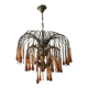 Vintage 1970s brass and Murano glass chandelier