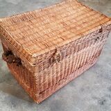 Old wicker trunk