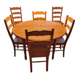 Table et chaises en pin massif
