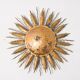 Hollywood Regency Old Sun Golden Flush Mount Light Es