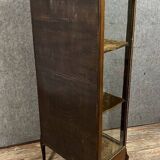 Louis XV style three-sided glass display case in mahogany and gilded bronze, circa 1850