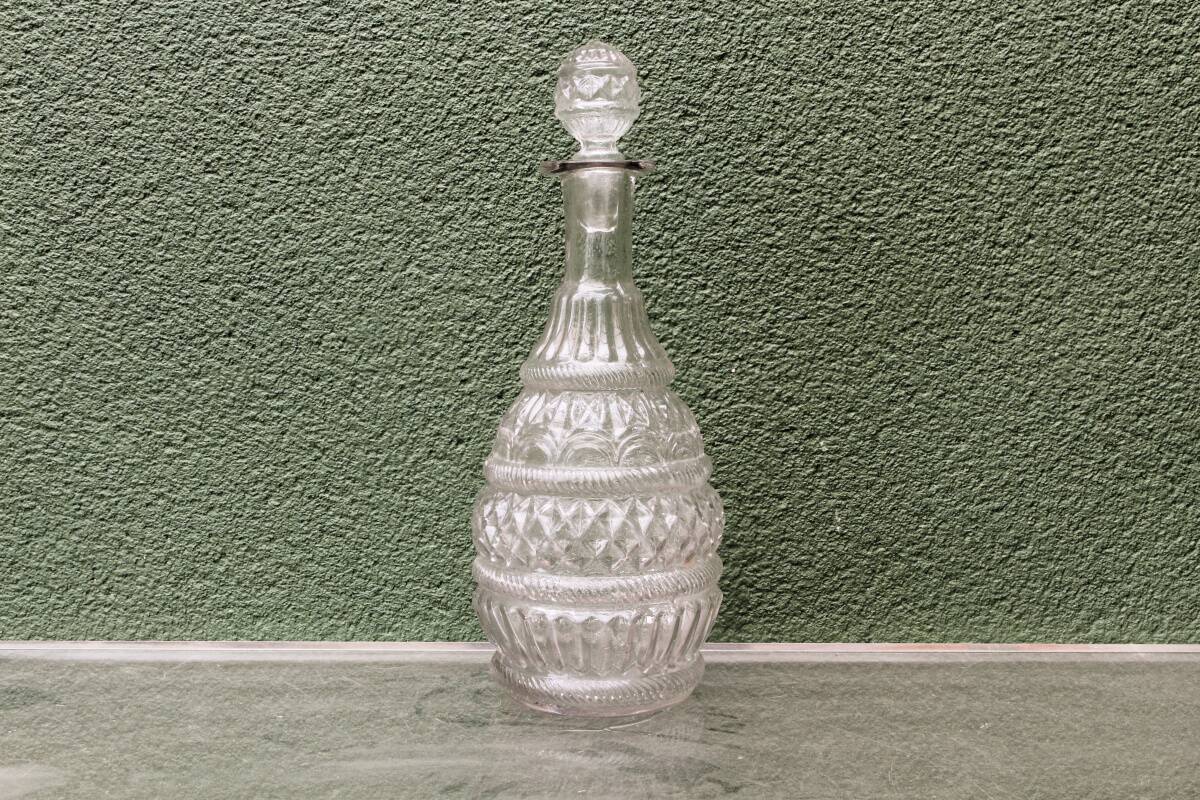 Blown glass carafe, 19th century