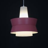 Superbe plafonnier danois rose restauré *** Design danois *** unique *** Danemark années 1970