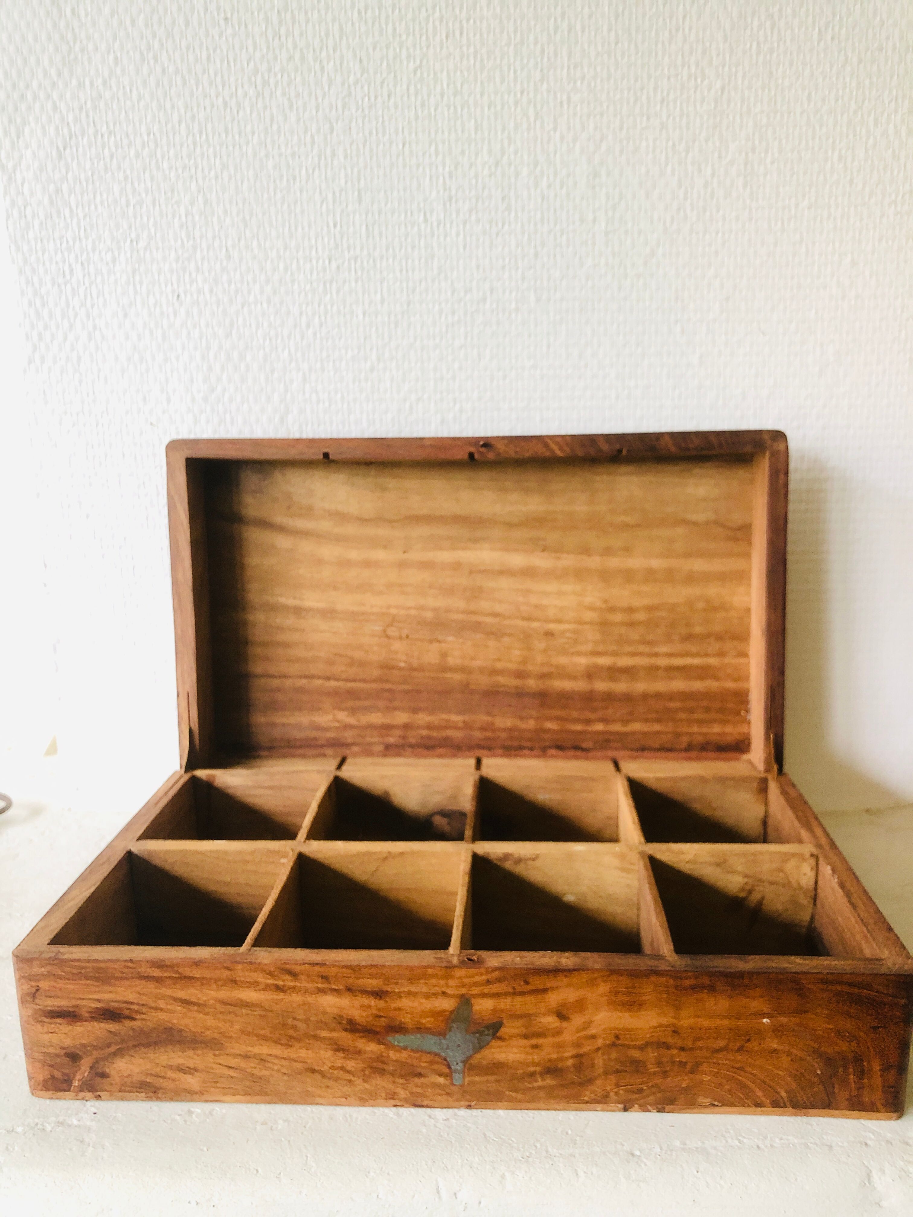Wooden box with lockers