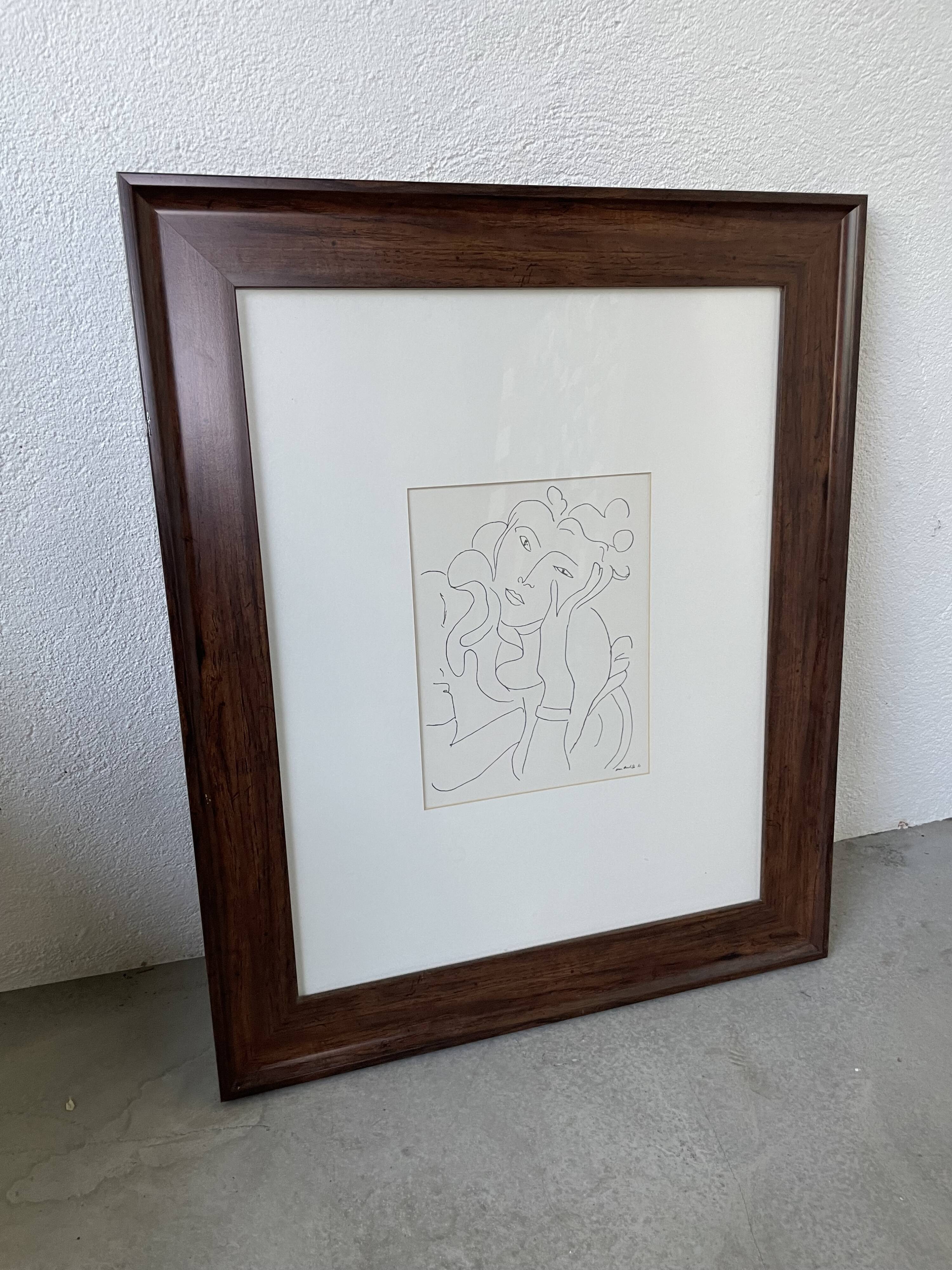 Henri Matisse vellum screenprint framed by King McGraw